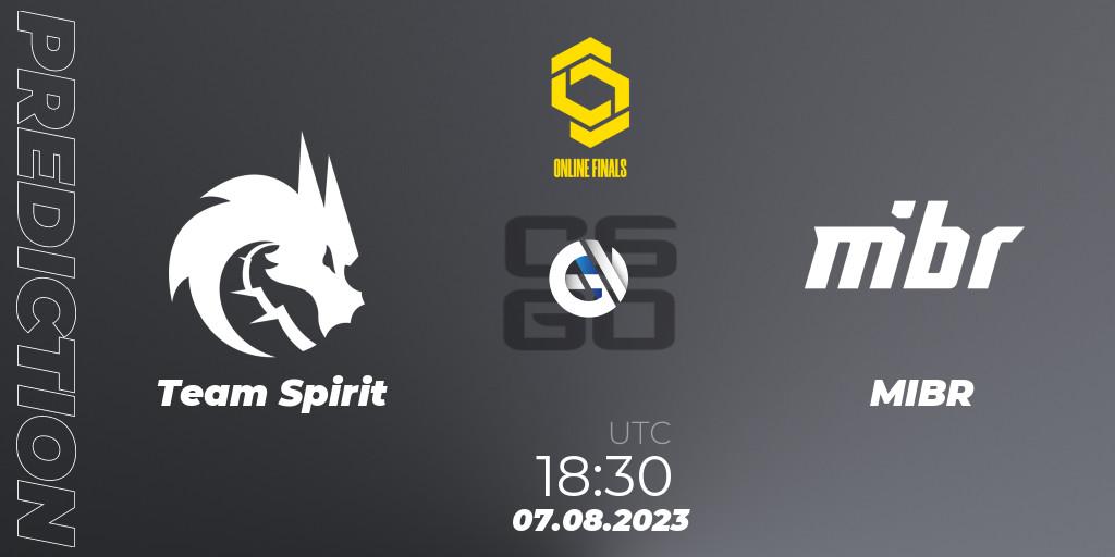 Team Spirit vs MIBR: Betting TIp, Match Prediction. 07.08.2023 at 19:40. Counter-Strike (CS2), CCT 2023 Online Finals 2