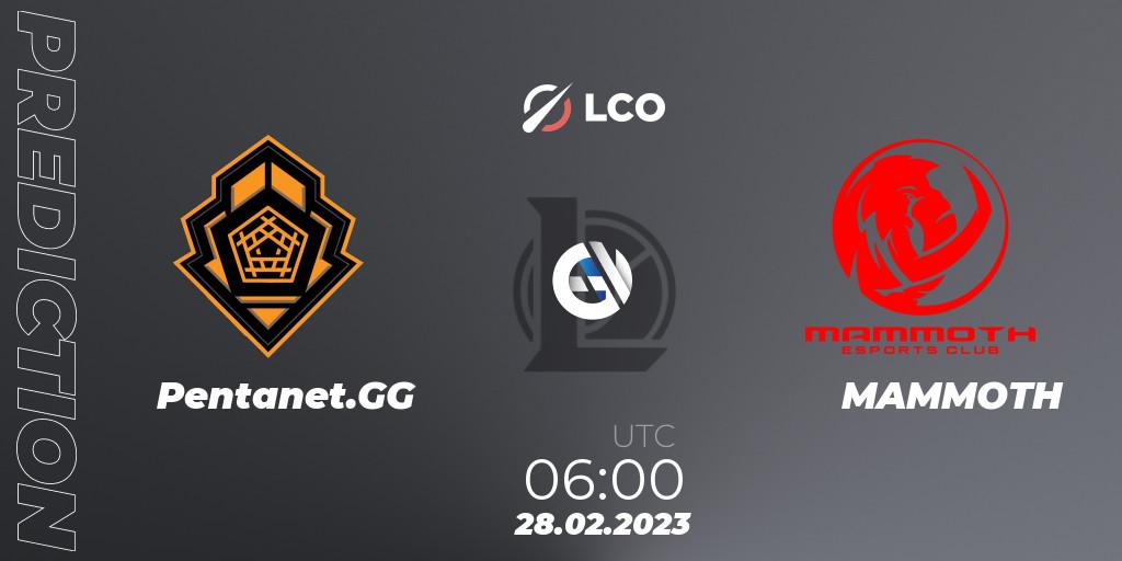 Pentanet.GG vs MAMMOTH: Betting TIp, Match Prediction. 28.02.23. LoL, LCO Split 1 2023 - Group Stage