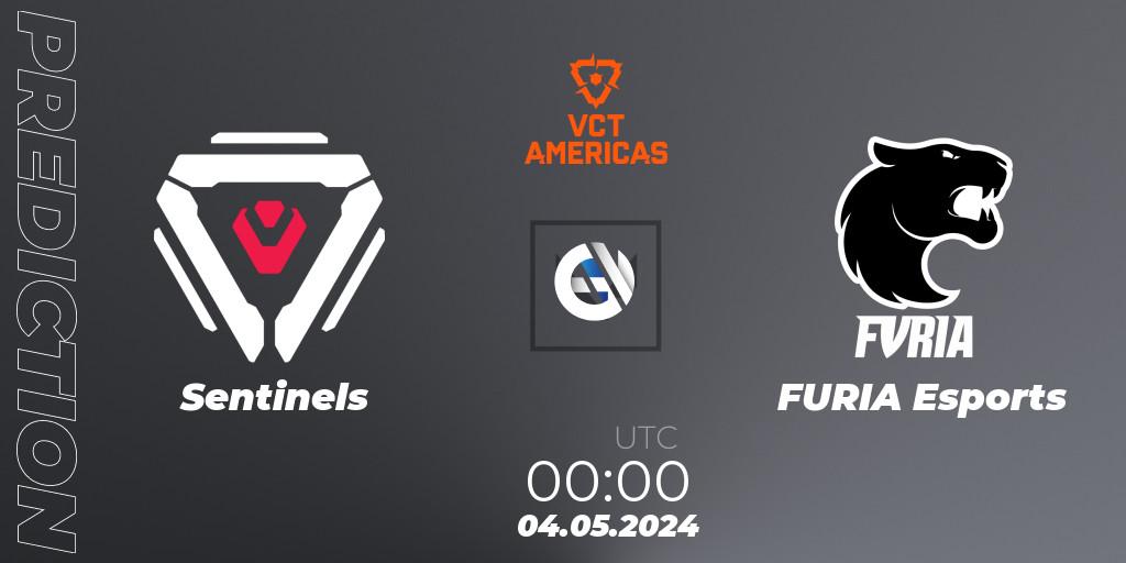 Sentinels vs FURIA Esports: Betting TIp, Match Prediction. 04.05.2024 at 00:00. VALORANT, VALORANT Champions Tour 2024: Americas League - Stage 1 - Group Stage