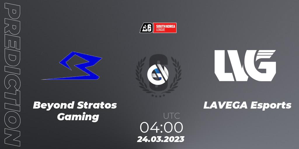 Beyond Stratos Gaming vs LAVEGA Esports: Betting TIp, Match Prediction. 24.03.23. Rainbow Six, South Korea League 2023 - Stage 1