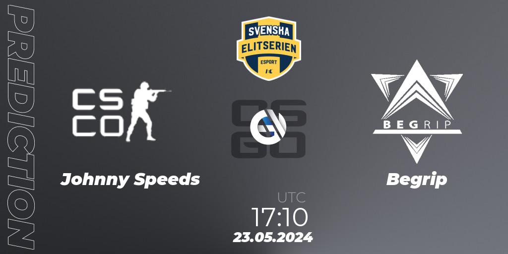 Johnny Speeds vs Begrip: Betting TIp, Match Prediction. 23.05.2024 at 17:10. Counter-Strike (CS2), Svenska Elitserien Spring 2024