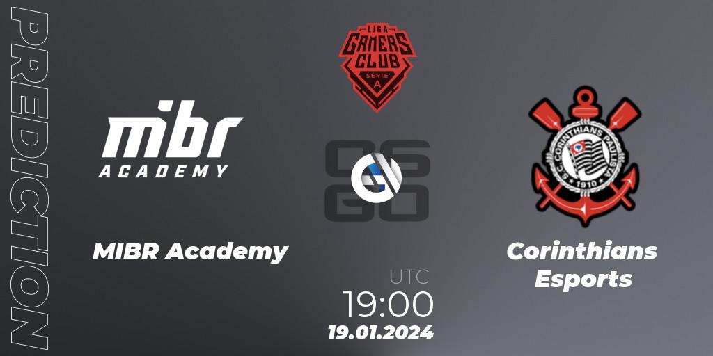 MIBR Academy vs Corinthians Esports: Betting TIp, Match Prediction. 19.01.24. CS2 (CS:GO), Gamers Club Liga Série A: January 2024