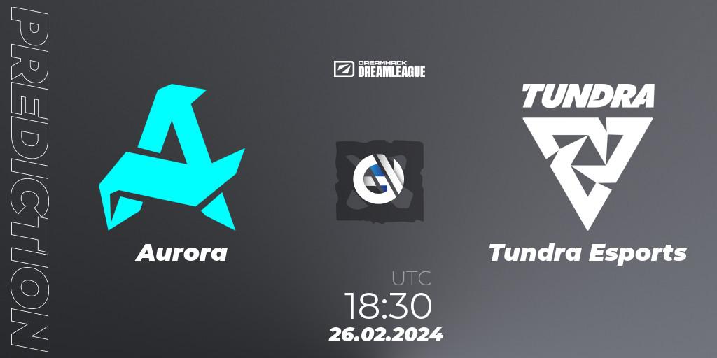 Aurora vs Tundra Esports: Betting TIp, Match Prediction. 26.02.2024 at 19:09. Dota 2, DreamLeague Season 22