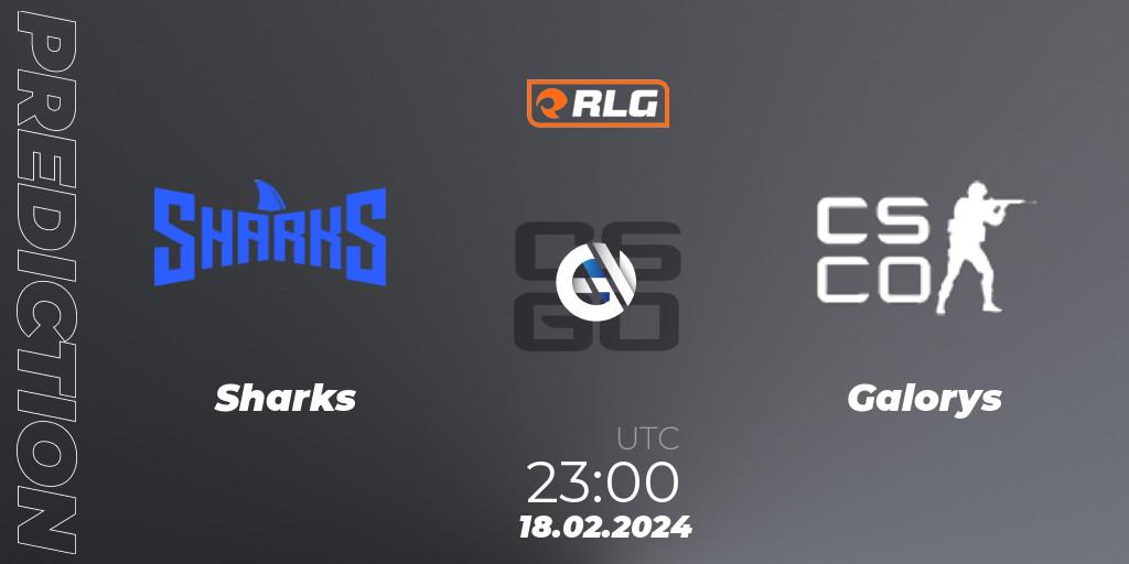 Sharks vs Galorys: Betting TIp, Match Prediction. 18.02.2024 at 23:35. Counter-Strike (CS2), RES Latin American Series #1