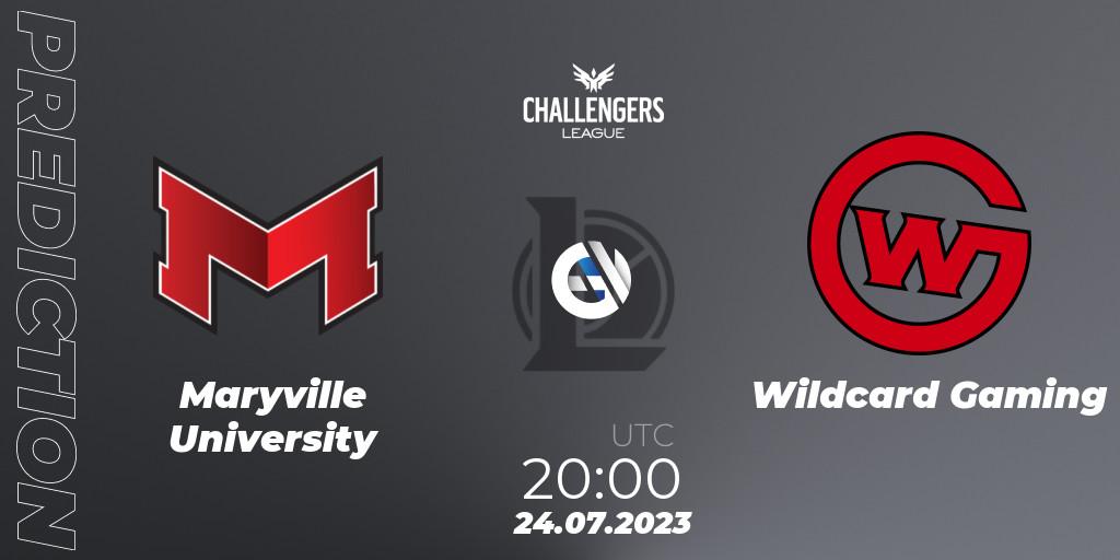 Maryville University vs Wildcard Gaming: Betting TIp, Match Prediction. 25.07.2023 at 20:00. LoL, North American Challengers League 2023 Summer - Playoffs
