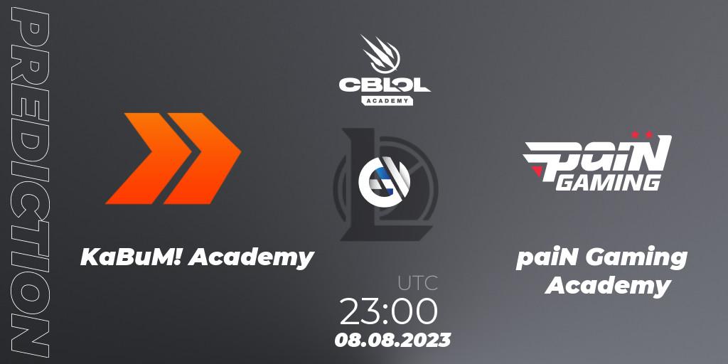 KaBuM! Academy vs paiN Gaming Academy: Betting TIp, Match Prediction. 08.08.2023 at 23:00. LoL, CBLOL Academy Split 2 2023 - Group Stage