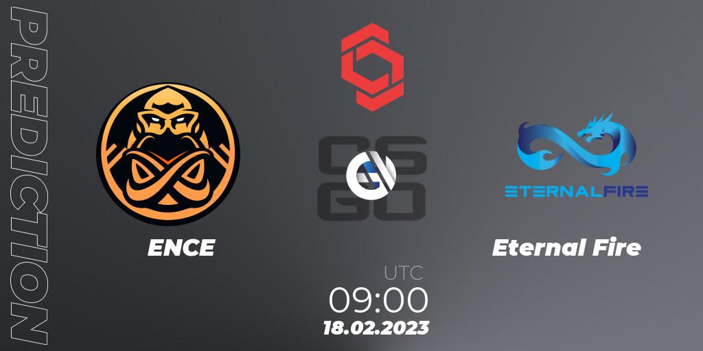 ENCE vs Eternal Fire: Betting TIp, Match Prediction. 18.02.2023 at 09:00. Counter-Strike (CS2), CCT Central Europe Series Finals #1