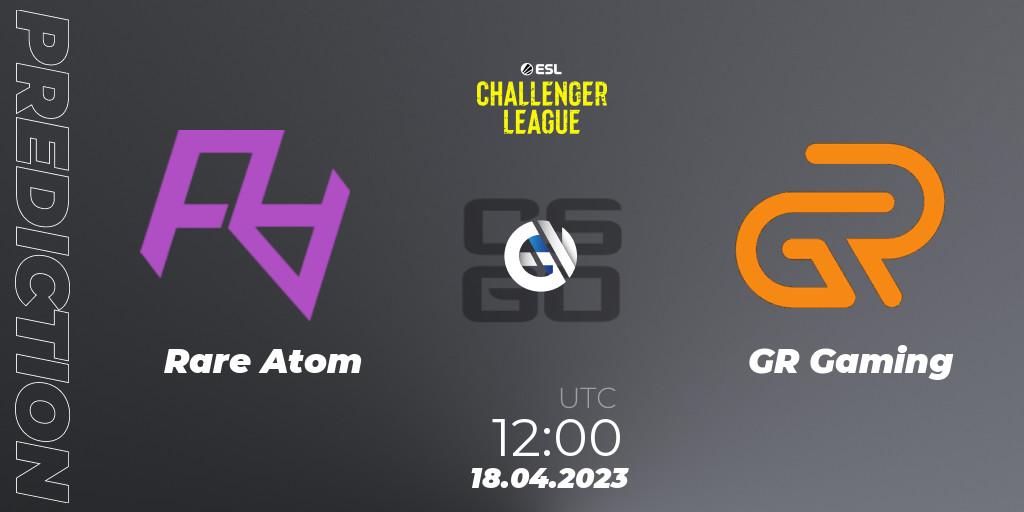 Rare Atom vs GR Gaming: Betting TIp, Match Prediction. 18.04.2023 at 12:00. Counter-Strike (CS2), ESL Challenger League Season 45: Asia-Pacific