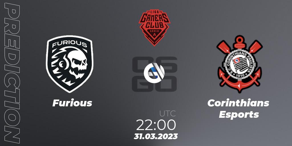 Furious vs Corinthians Esports: Betting TIp, Match Prediction. 31.03.23. CS2 (CS:GO), Liga Gamers Club 2023 Serie A March Cup
