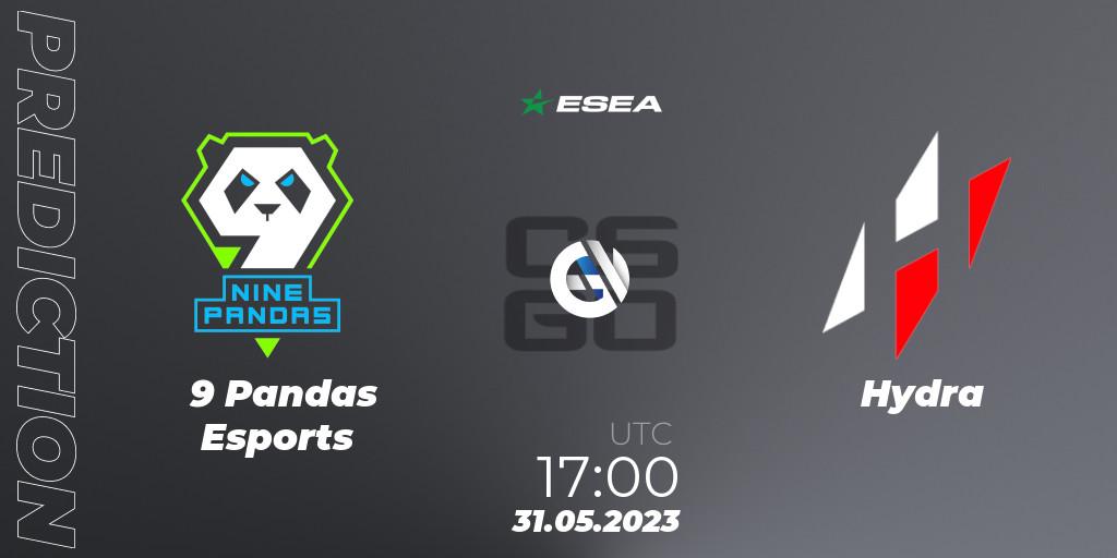 9 Pandas Esports vs Hydra: Betting TIp, Match Prediction. 31.05.2023 at 17:00. Counter-Strike (CS2), ESEA Advanced Season 45 Europe