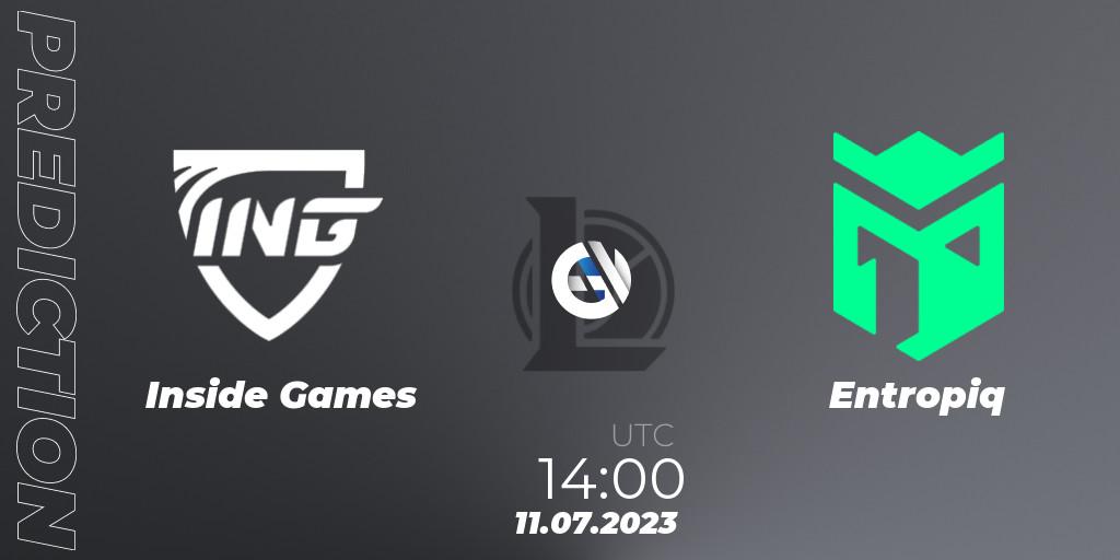 Inside Games vs Entropiq: Betting TIp, Match Prediction. 16.06.23. LoL, Hitpoint Masters Summer 2023 - Group Stage