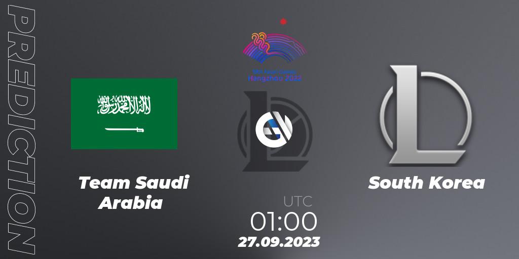 Team Saudi Arabia vs Korea Team: Betting TIp, Match Prediction. 27.09.23. LoL, 2022 Asian Games