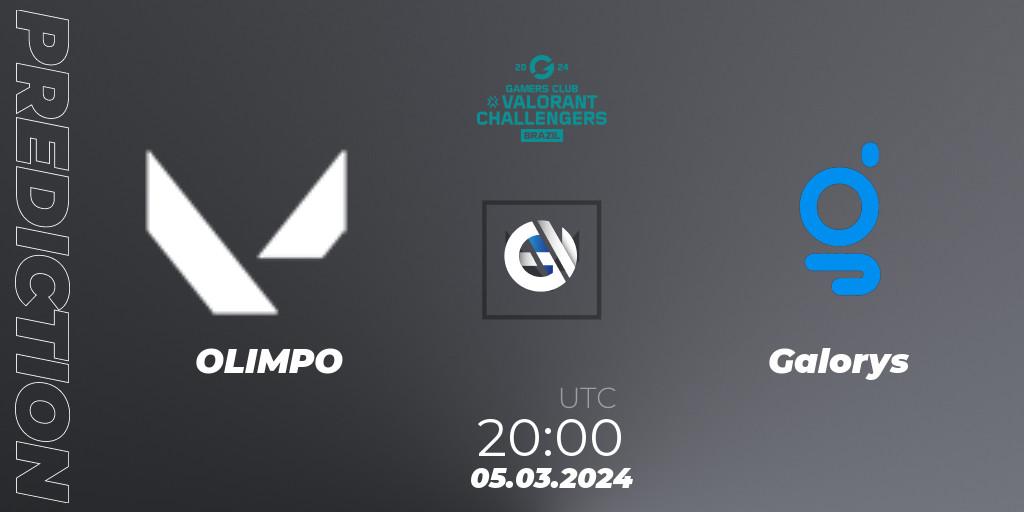 OLIMPO vs Galorys: Betting TIp, Match Prediction. 05.03.2024 at 23:00. VALORANT, VALORANT Challengers Brazil 2024: Split 1