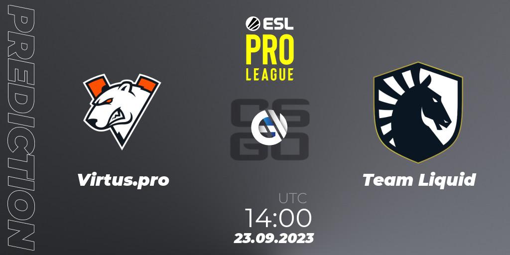 Virtus.pro vs Team Liquid: Betting TIp, Match Prediction. 23.09.2023 at 15:10. Counter-Strike (CS2), ESL Pro League Season 18