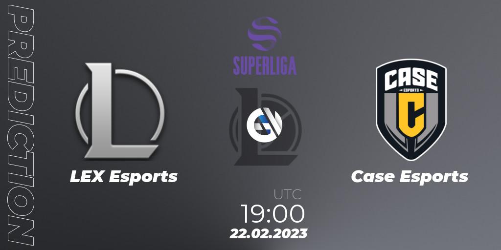 LEX Esports vs Case Esports: Betting TIp, Match Prediction. 22.02.2023 at 19:00. LoL, LVP Superliga 2nd Division Spring 2023 - Group Stage