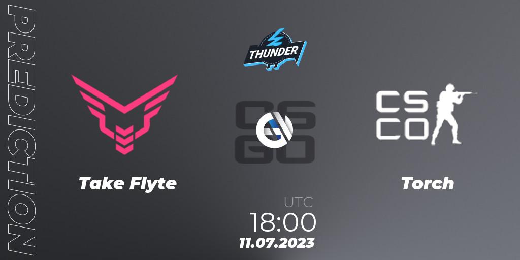 Take Flyte vs Torch: Betting TIp, Match Prediction. 11.07.2023 at 18:00. Counter-Strike (CS2), Thunderpick World Championship 2023: North American Qualifier #1