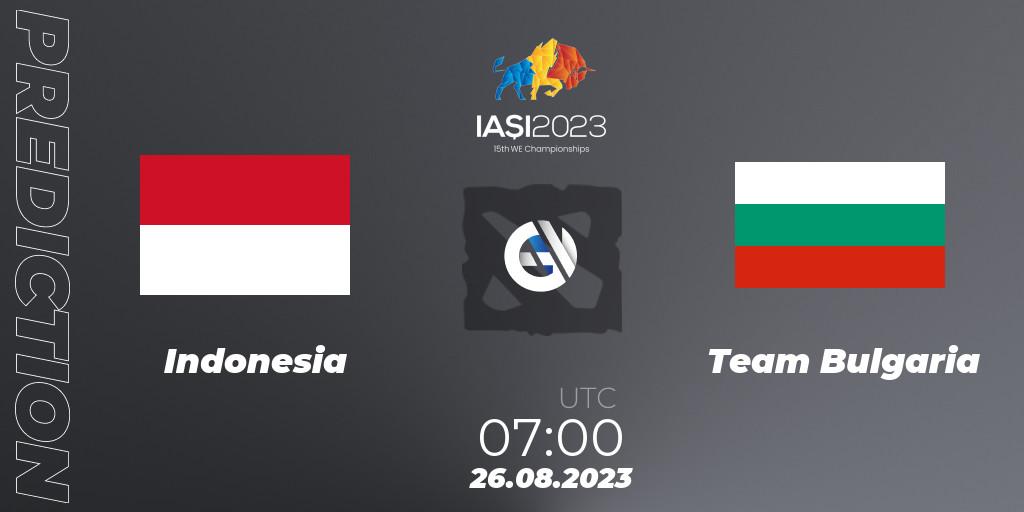 Indonesia vs Team Bulgaria: Betting TIp, Match Prediction. 26.08.23. Dota 2, IESF World Championship 2023