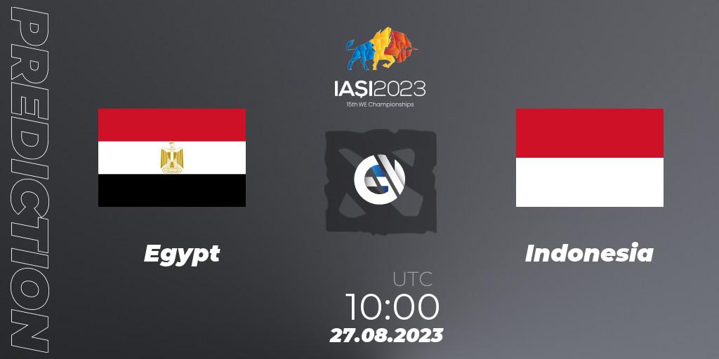 Egypt vs Indonesia: Betting TIp, Match Prediction. 27.08.23. Dota 2, IESF World Championship 2023