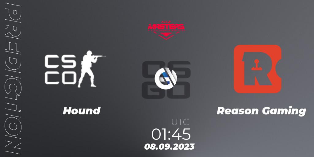 Hound vs Reason Gaming: Betting TIp, Match Prediction. 08.09.2023 at 01:45. Counter-Strike (CS2), Ace North American Masters Fall 2023 - BLAST Premier Qualifier