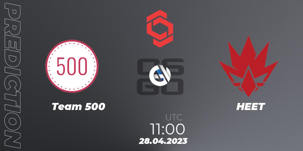 Team 500 vs HEET: Betting TIp, Match Prediction. 28.04.23. CS2 (CS:GO), CCT Central Europe Series #6