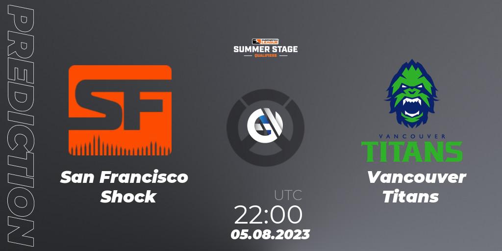 San Francisco Shock vs Vancouver Titans: Betting TIp, Match Prediction. 05.08.23. Overwatch, Overwatch League 2023 - Summer Stage Qualifiers