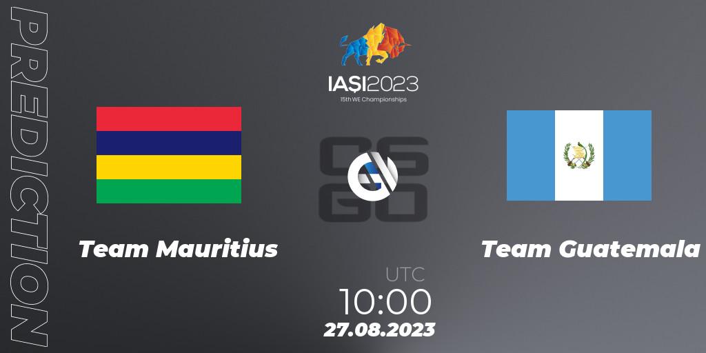 Team Mauritius vs Team Guatemala: Betting TIp, Match Prediction. 27.08.23. CS2 (CS:GO), IESF World Esports Championship 2023