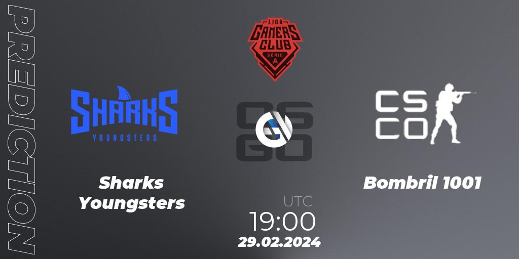 Sharks Youngsters vs Bombril 1001: Betting TIp, Match Prediction. 29.02.2024 at 19:00. Counter-Strike (CS2), Gamers Club Liga Série A: February 2024