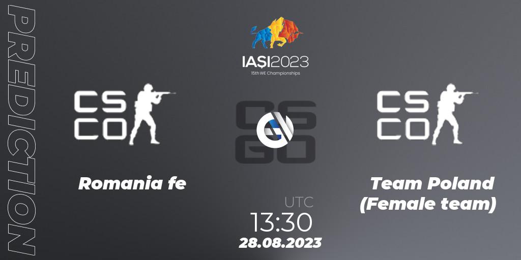 Romania fe vs Team Poland (Female team): Betting TIp, Match Prediction. 28.08.23. CS2 (CS:GO), IESF Female World Esports Championship 2023