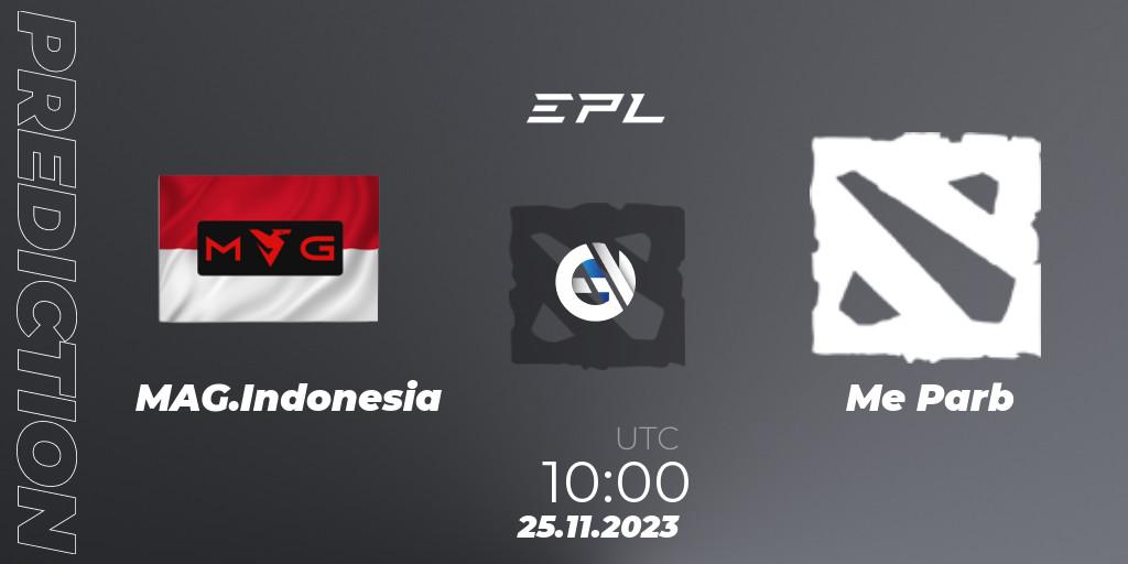 MAG.Indonesia vs Me Parb: Betting TIp, Match Prediction. 25.11.2023 at 10:00. Dota 2, EPL World Series: Southeast Asia Season 1