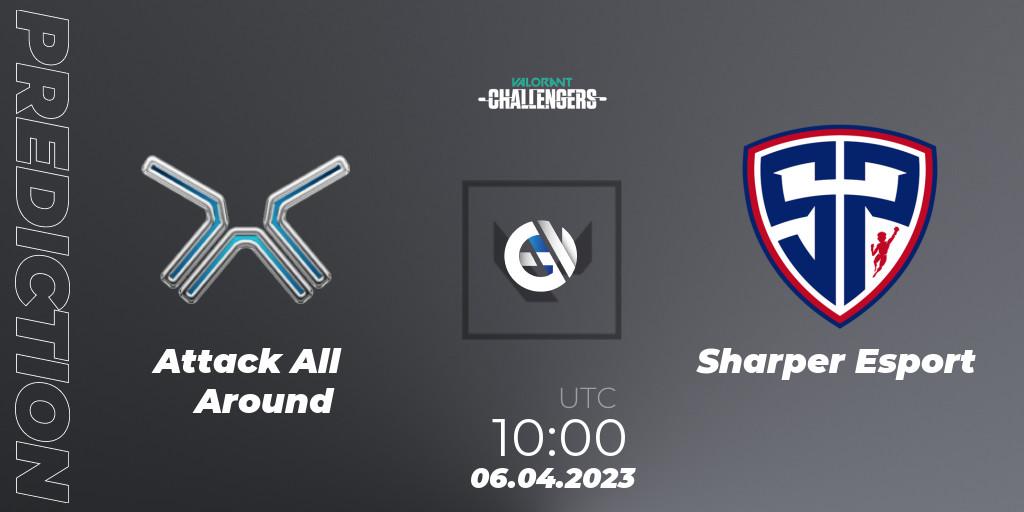 Attack All Around vs Sharper Esport: Betting TIp, Match Prediction. 06.04.2023 at 10:00. VALORANT, VALORANT Challengers 2023: Thailand Split 2
