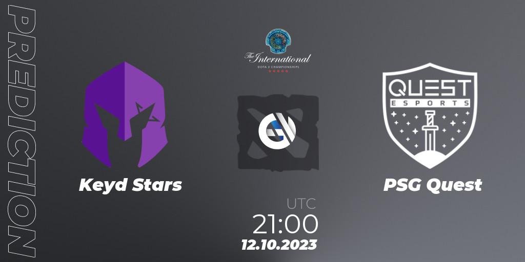 Keyd Stars vs PSG Quest: Betting TIp, Match Prediction. 12.10.23. Dota 2, The International 2023 - Group Stage