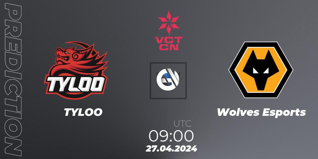 TYLOO vs Wolves Esports: Betting TIp, Match Prediction. 27.04.24. VALORANT, VALORANT Champions Tour China 2024: Stage 1 - Group Stage