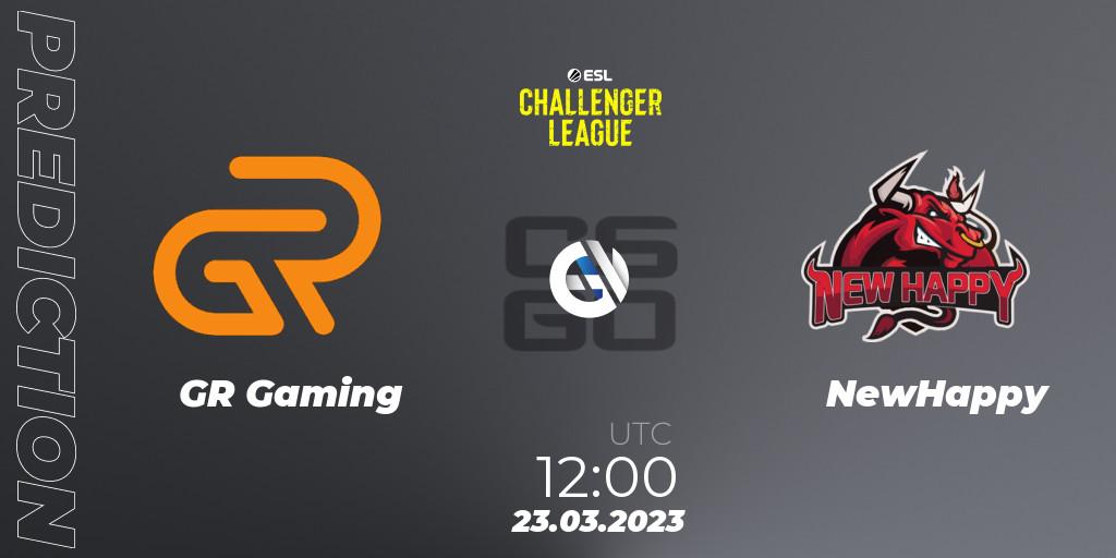 GR Gaming vs NewHappy: Betting TIp, Match Prediction. 23.03.23. CS2 (CS:GO), ESL Challenger League Season 44: Asia-Pacific