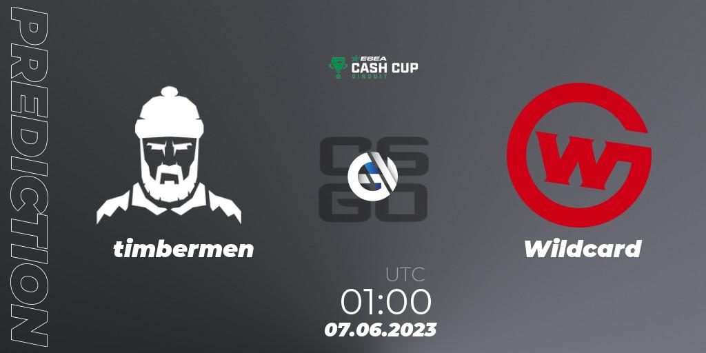 timbermen vs Wildcard: Betting TIp, Match Prediction. 07.06.23. CS2 (CS:GO), ESEA Cash Cup Circuit Season 1 Finals