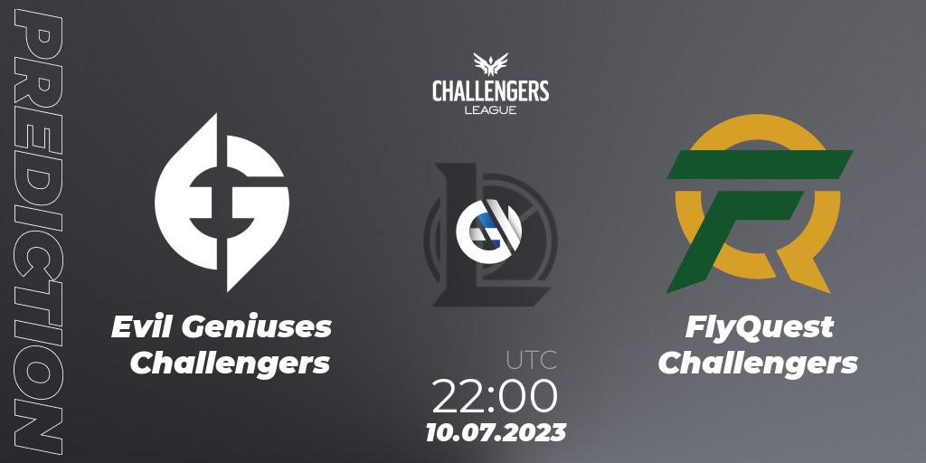 Evil Geniuses Challengers vs FlyQuest Challengers: Betting TIp, Match Prediction. 11.07.23. LoL, North American Challengers League 2023 Summer - Group Stage
