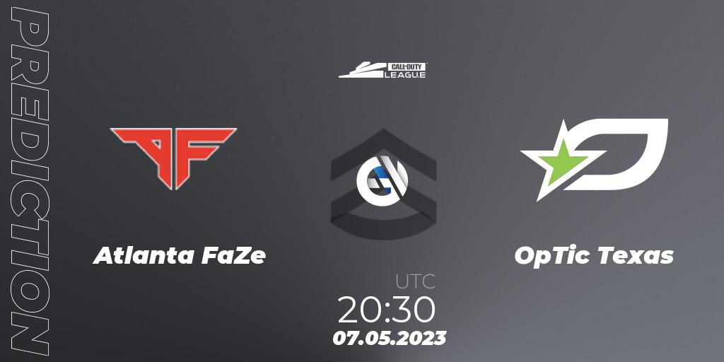 Atlanta FaZe vs OpTic Texas: Betting TIp, Match Prediction. 07.05.2023 at 20:45. Call of Duty, Call of Duty League 2023: Stage 5 Major Qualifiers