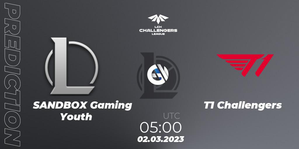 SANDBOX Gaming Youth vs T1 Challengers: Betting TIp, Match Prediction. 02.03.2023 at 05:00. LoL, LCK Challengers League 2023 Spring