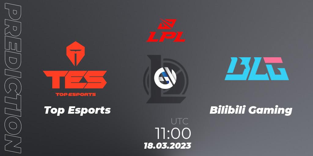 Top Esports vs Bilibili Gaming: Betting TIp, Match Prediction. 18.03.23. LoL, LPL Spring 2023 - Group Stage
