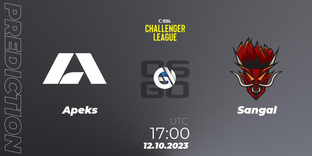 Apeks vs Sangal: Betting TIp, Match Prediction. 25.10.23. CS2 (CS:GO), ESL Challenger League Season 46: Europe