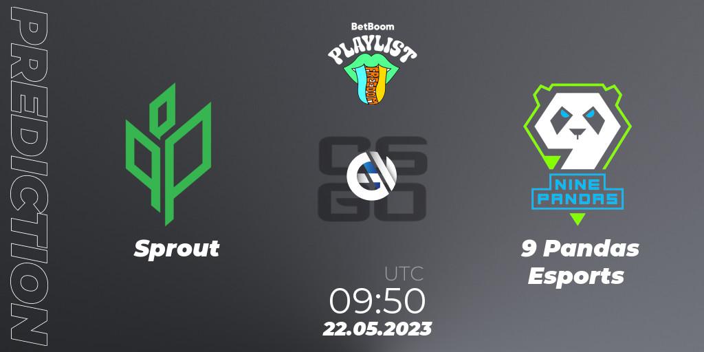 Sprout vs 9 Pandas Esports: Betting TIp, Match Prediction. 22.05.2023 at 09:50. Counter-Strike (CS2), BetBoom Playlist. Freedom