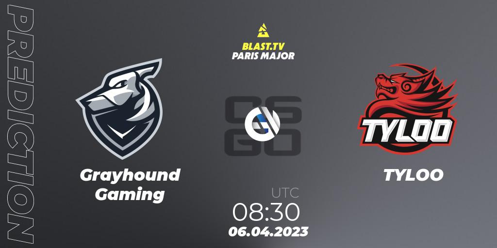 Grayhound Gaming vs TYLOO: Betting TIp, Match Prediction. 07.04.23. CS2 (CS:GO), BLAST.tv Paris Major 2023 Asia-Pacific RMR