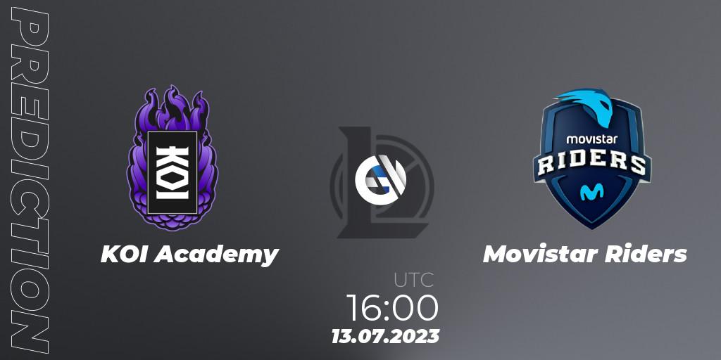 KOI Academy vs Movistar Riders: Betting TIp, Match Prediction. 13.07.2023 at 19:00. LoL, Superliga Summer 2023 - Group Stage
