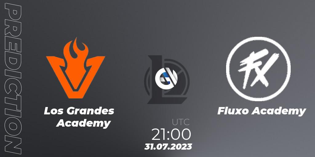 Los Grandes Academy vs Fluxo Academy: Betting TIp, Match Prediction. 31.07.2023 at 21:00. LoL, CBLOL Academy Split 2 2023 - Group Stage