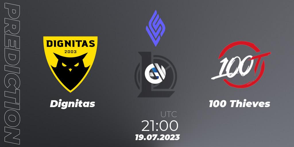 Dignitas vs 100 Thieves: Betting TIp, Match Prediction. 20.07.23. LoL, LCS Summer 2023 - Group Stage
