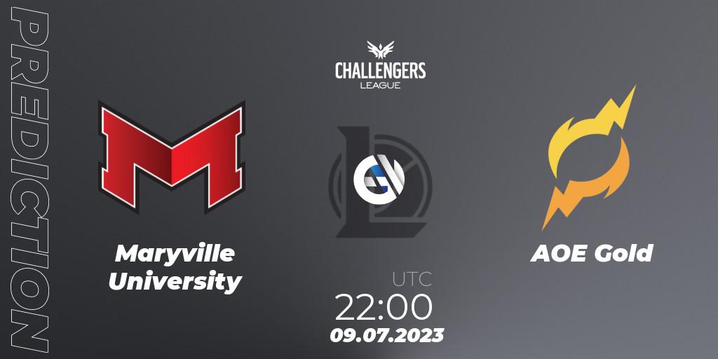 Maryville University vs AOE Gold: Betting TIp, Match Prediction. 09.07.2023 at 22:00. LoL, North American Challengers League 2023 Summer - Group Stage