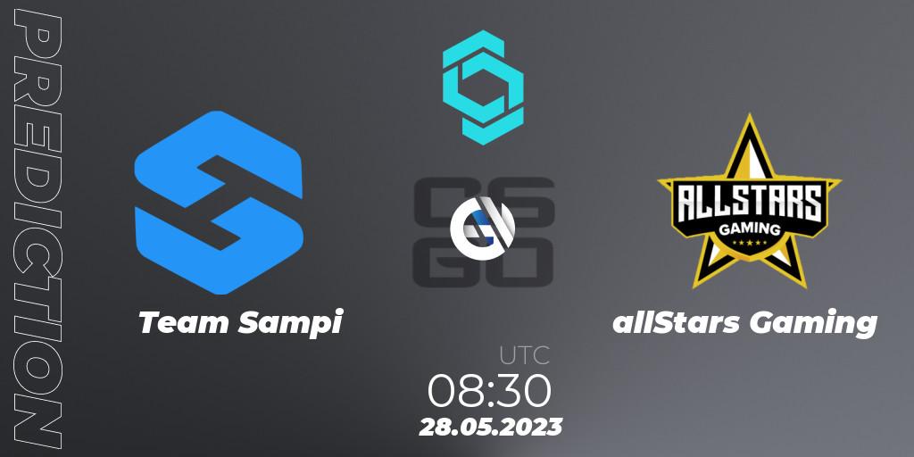 Team Sampi vs allStars Gaming: Betting TIp, Match Prediction. 28.05.2023 at 08:30. Counter-Strike (CS2), CCT North Europe Series 5 Closed Qualifier