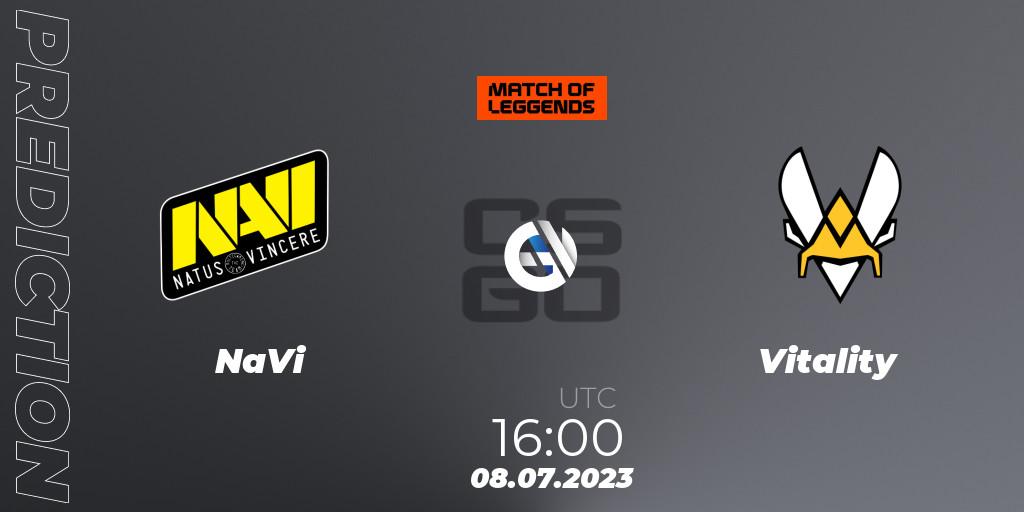 NaVi vs Vitality: Betting TIp, Match Prediction. 08.07.23. CS2 (CS:GO), Match of LeGGends