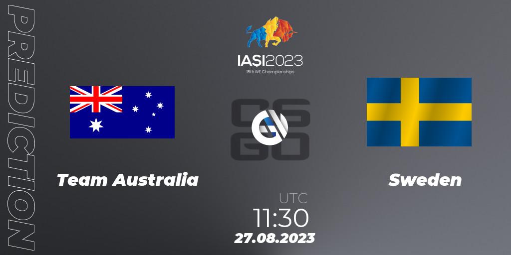 Team Australia vs Sweden: Betting TIp, Match Prediction. 27.08.23. CS2 (CS:GO), IESF World Esports Championship 2023