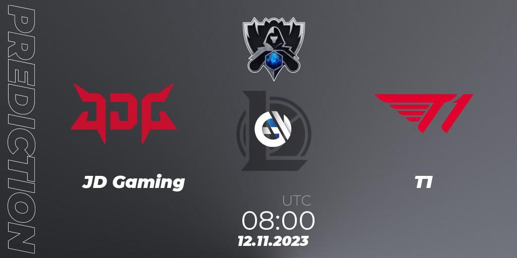 JD Gaming vs T1: Betting TIp, Match Prediction. 12.11.2023 at 08:00. LoL, Worlds 2023 LoL - Finals