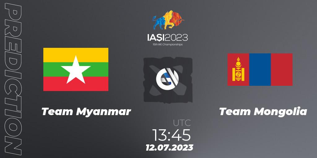 Team Myanmar vs Team Mongolia: Betting TIp, Match Prediction. 12.07.2023 at 14:00. Dota 2, Gamers8 IESF Asian Championship 2023